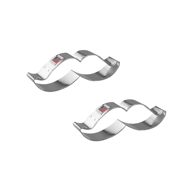 Mustache Cookie Cutters - Bundle of 2 - Picture 1 of 4